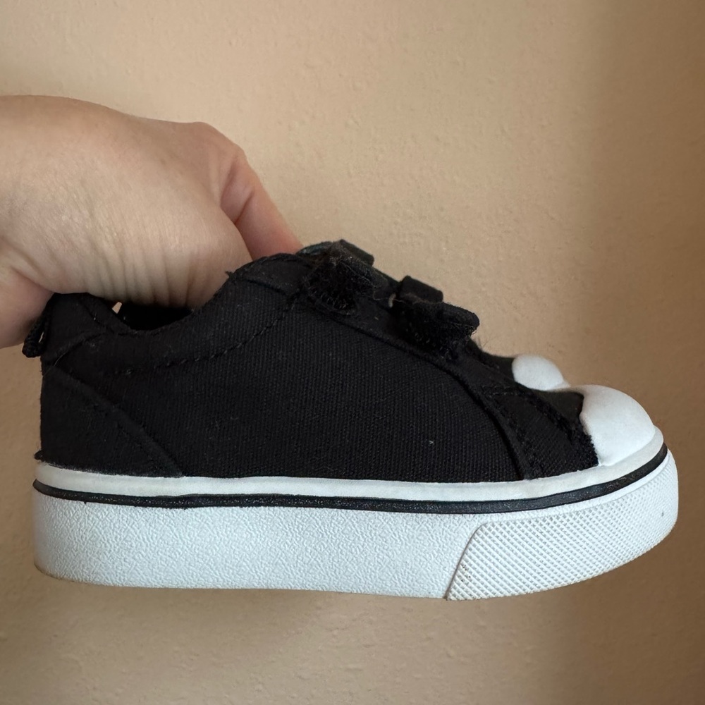 Wonder Nation Black and White Kids Sneakers